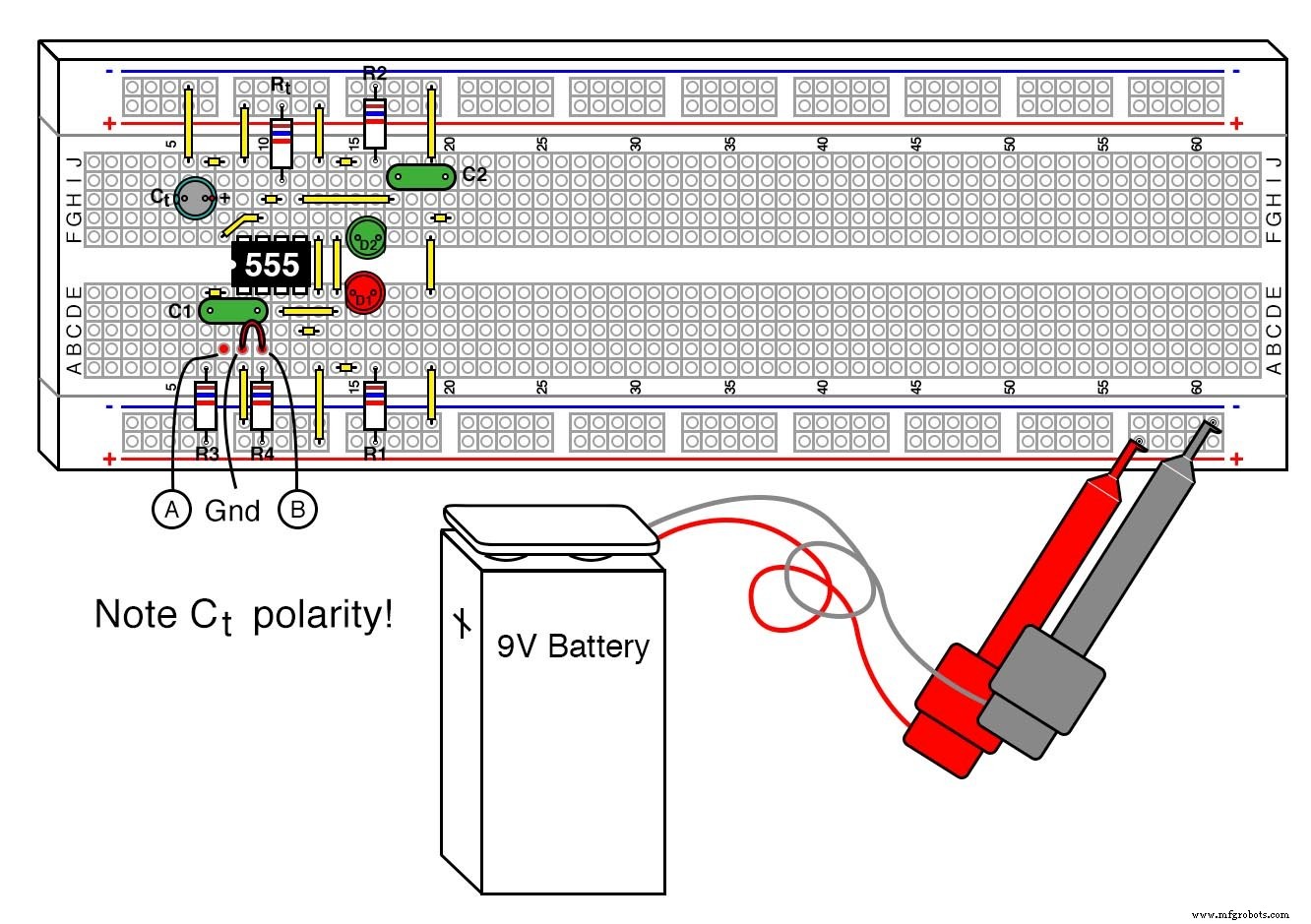 Construction d un multivibrateur monostable 555 : guide pas à pas
