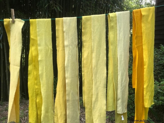 Optimiser les teintures jaunes flavonoïdes : le rôle crucial du pH et de la craie en teinture naturelle