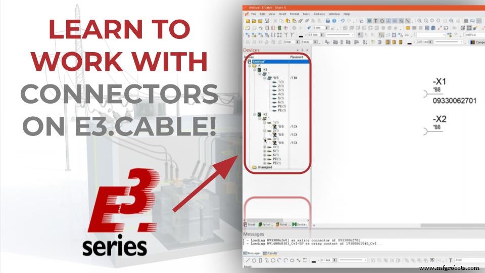 Maîtriser E3.Cable : Positionner les inserts de connecteur pour une performance optimale