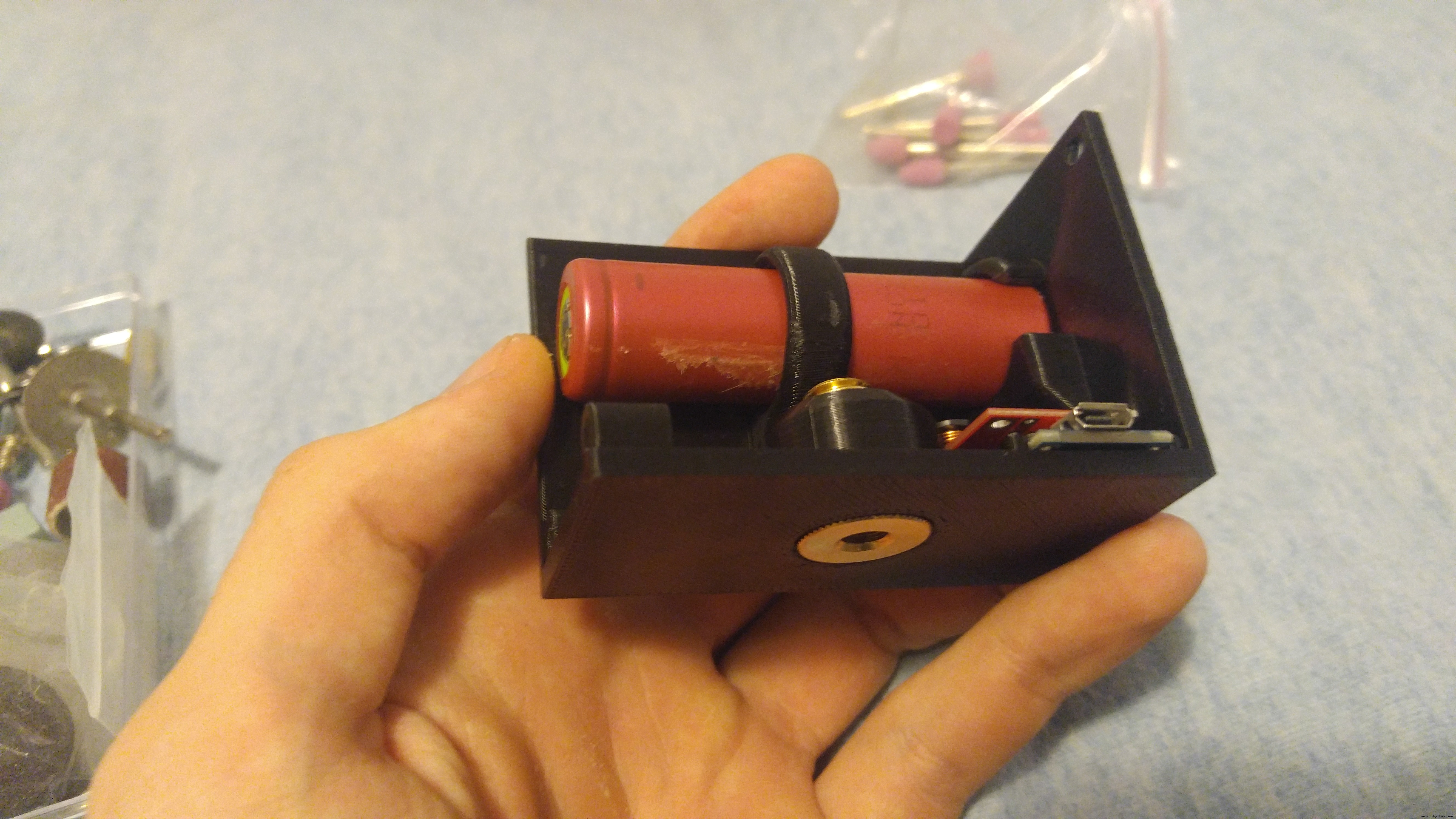 Détecteur de distance portable – Kit DIY Arduino Nano avec HC-SR04, alimentation 18650 et boîtier imprimé 3D