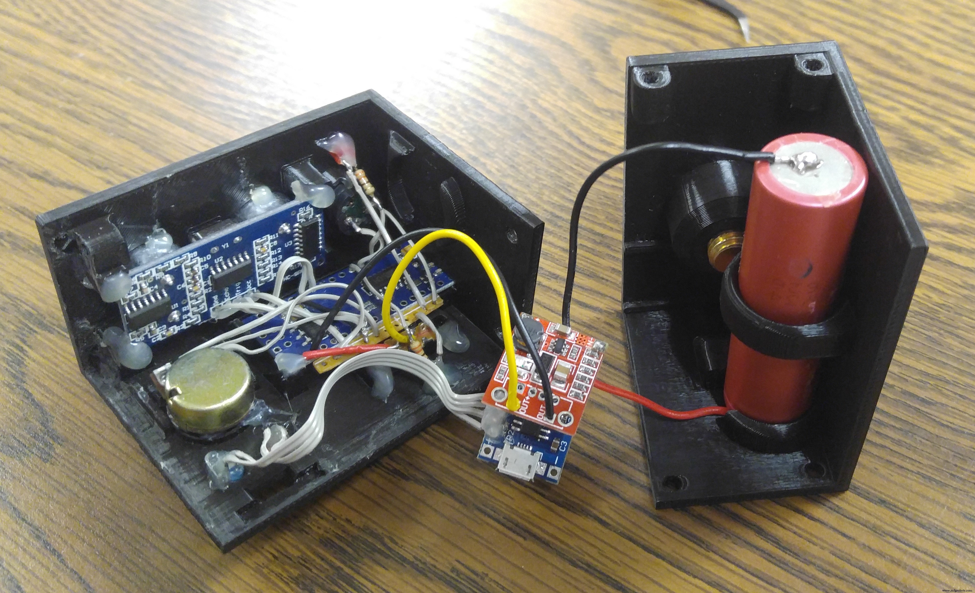 Détecteur de distance portable – Kit DIY Arduino Nano avec HC-SR04, alimentation 18650 et boîtier imprimé 3D