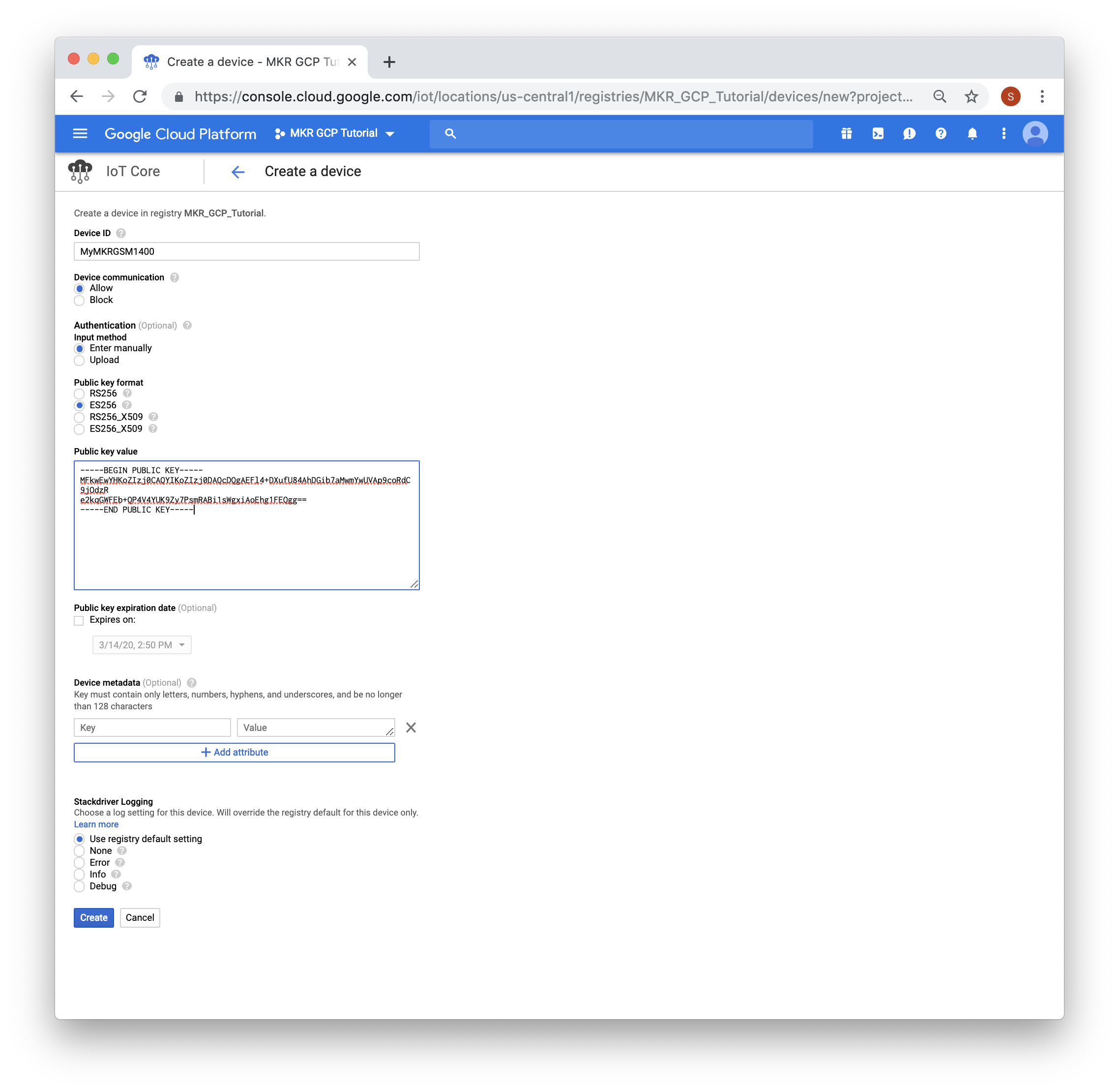 Connecter Sécurément l Arduino MKR GSM 1400 à Google Cloud IoT Core – Guide Pas à Pas
