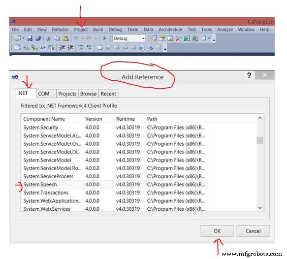 Système de reconnaissance vocale simple avec C# et Arduino UNO