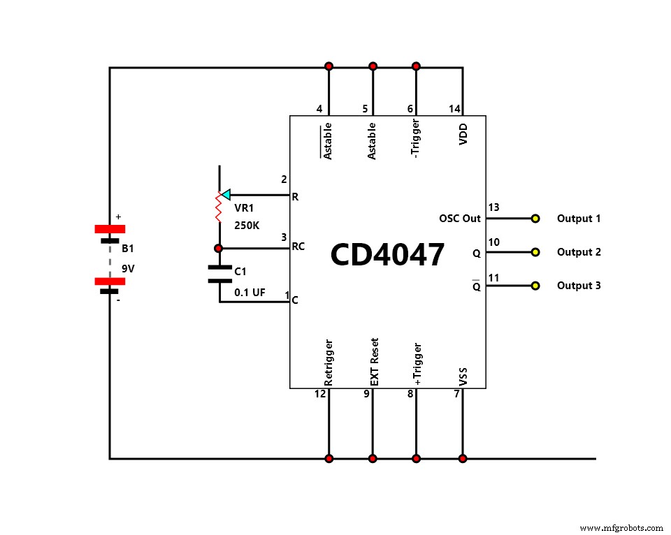 CI 4047 expliqué : Maîtriser les multivibrateurs monostables et astables