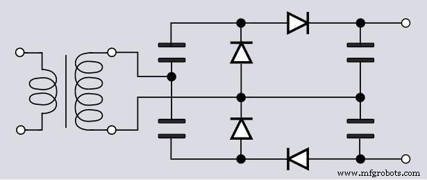 Doubleur de tension : Alternative légère et économique aux circuits transformateur-redresseur