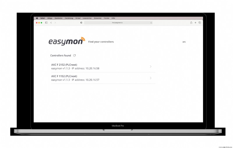 easymon Finder : Surveillance à distance sans effort pour systèmes PLCnext