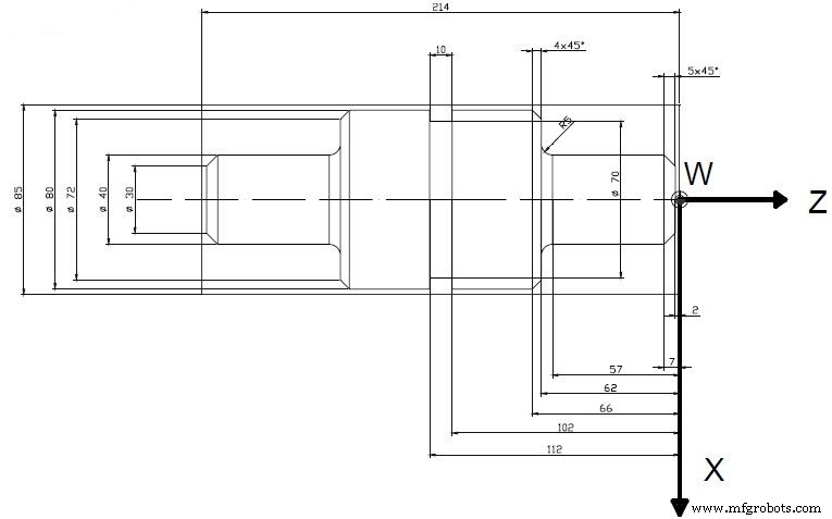 Programmation tour CNC : Utilisation du dimensionnement en rayon pour coupes en axe X